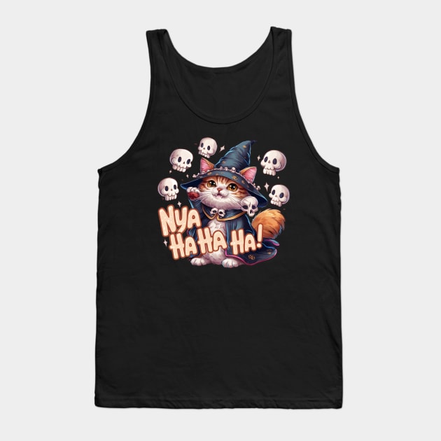 Nekomancer Cute Cat Necromancer Tank Top by DelusionTees